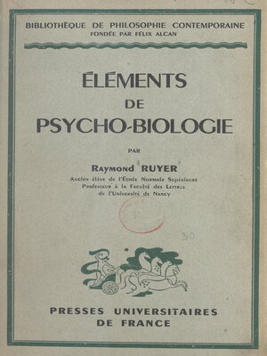 cover image of Éléments de psycho-biologie